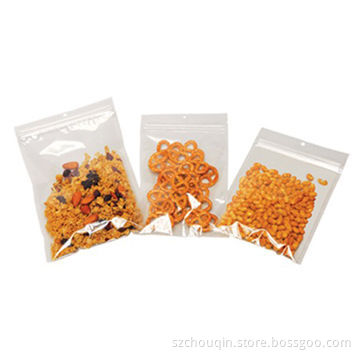 Snack Packaging Pouches with Zip Lock, Various Colors or Transparent, Food Grade Material